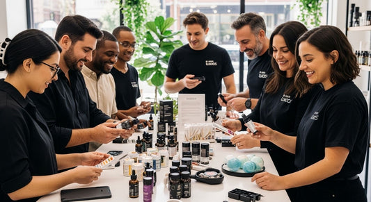 CBD product types, wellness shop, human interaction