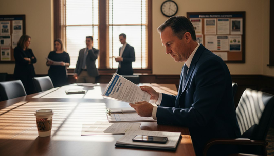 Attorney reviewing cannabis compliance documents