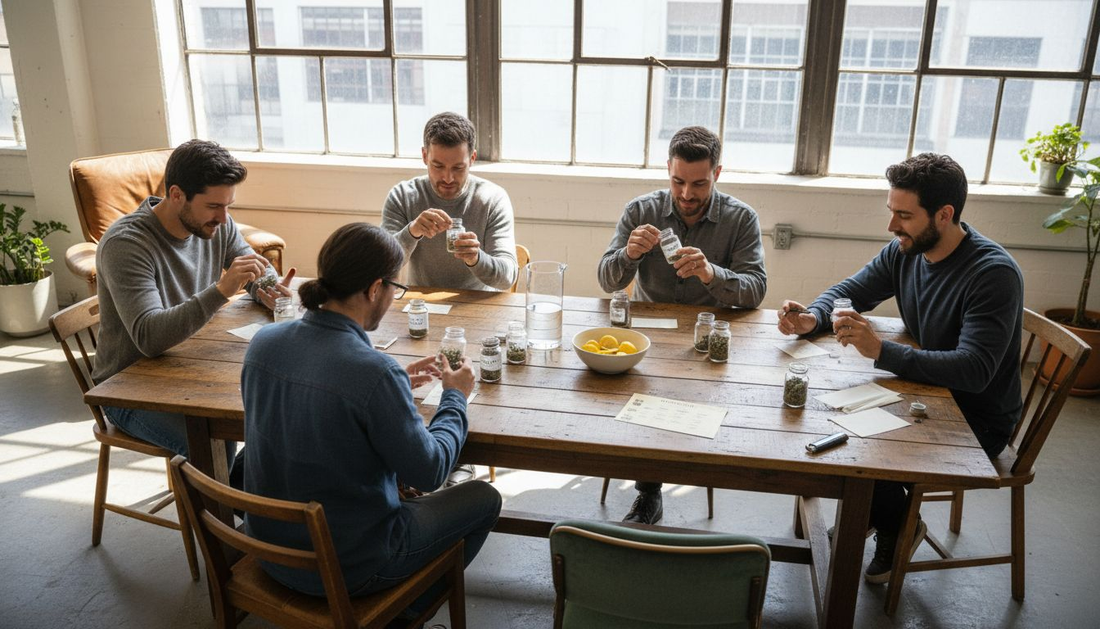 Adults gather for cannabis tasting event