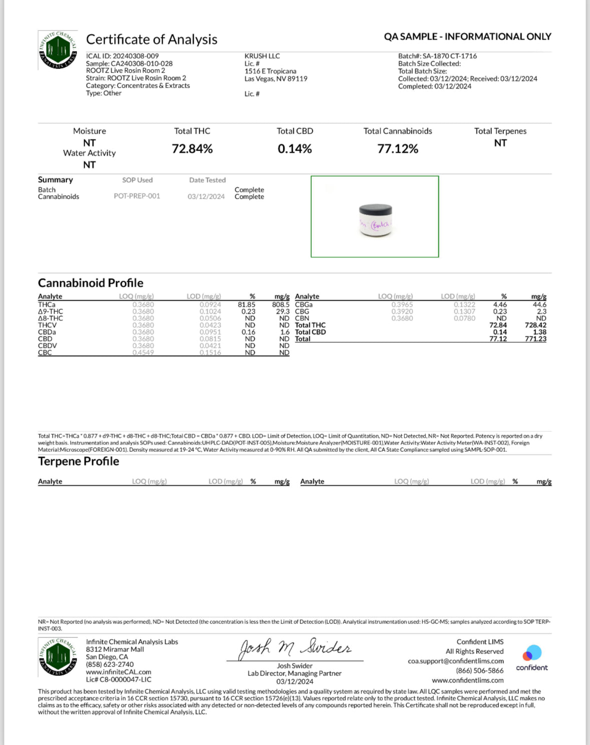 AA Rosin 1-gram