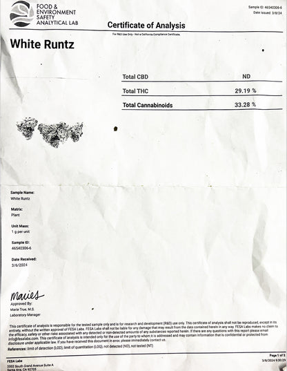 White Runtz- ( gh)